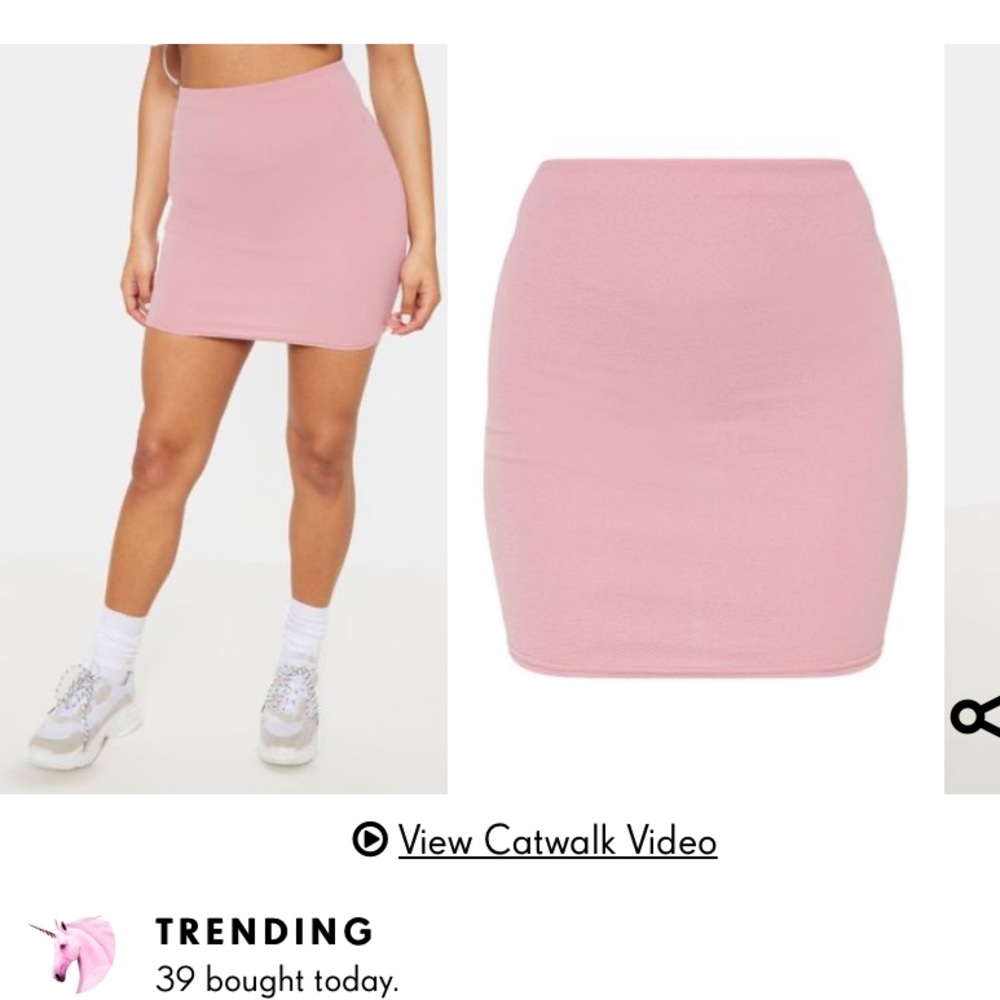 Pink mini skirt